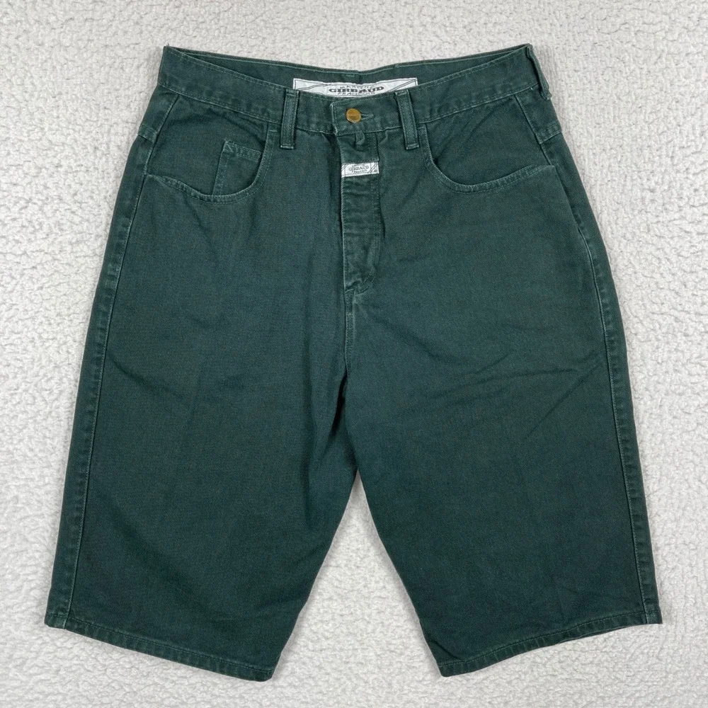 Marithe Francois Girbaud Denim Shorts Womens 7/8 Green Vintage High Rise Skater